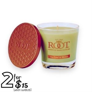 🟢[ROOT Candles] NWT ‘Tea Leaf & Honey’ Small Veriglass Beeswax & Soy Candle